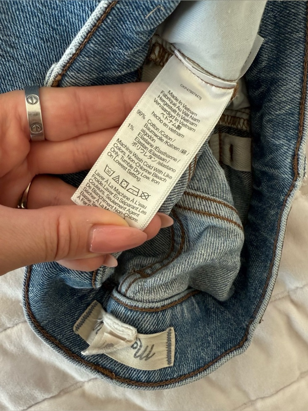 MADEWELL The Tall '90s Straight Jean blue denim high rise size 26 - Picture 7 of 10